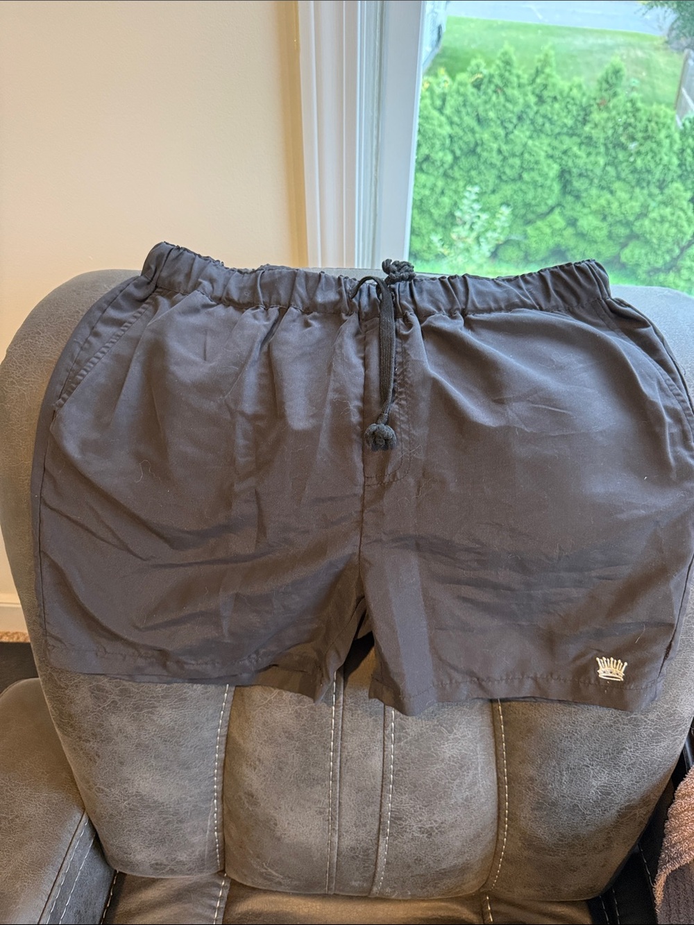 Black Men's 5” Drawstring Casual Shorts
